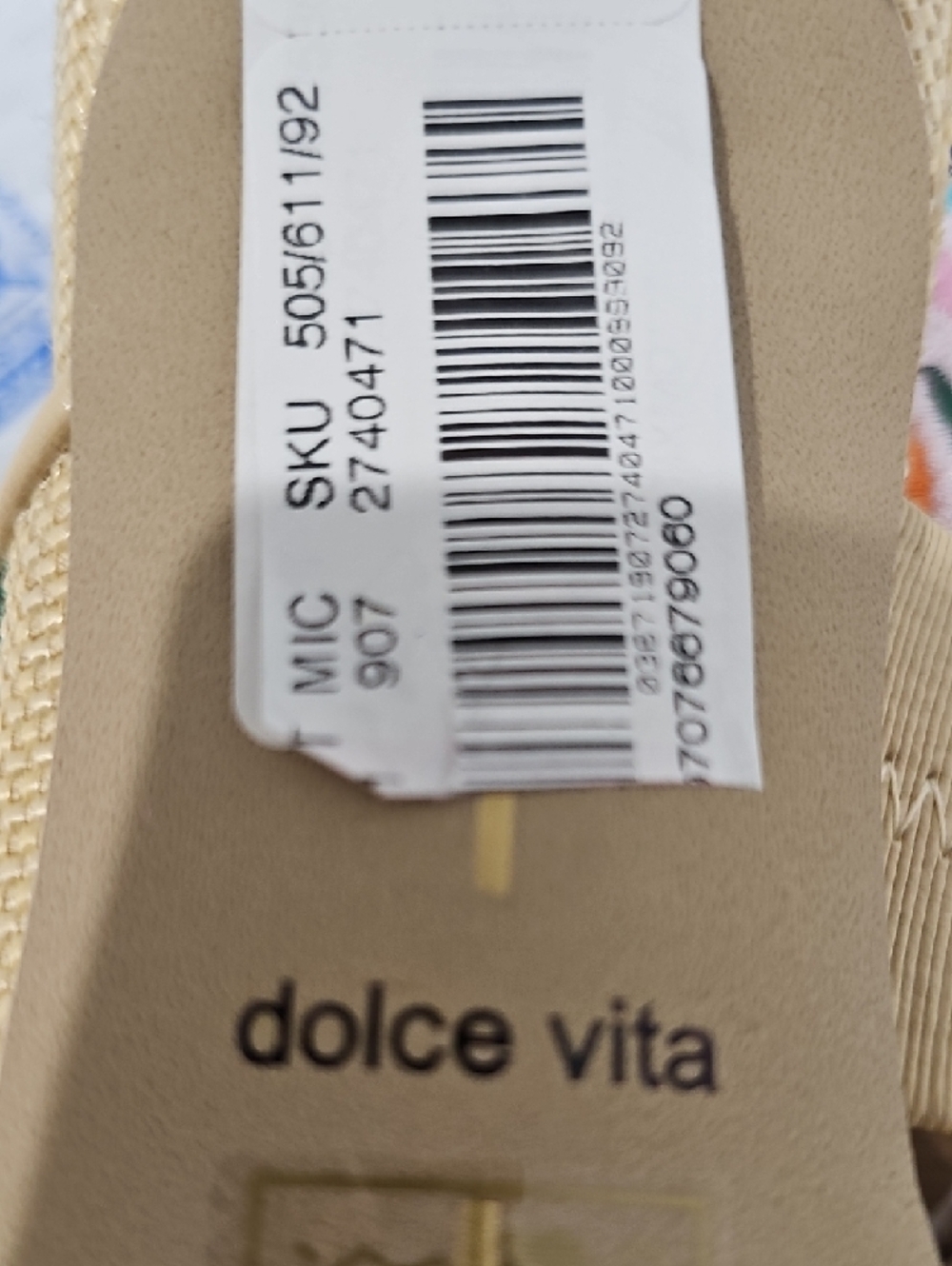 Dolce Vita Beige Linen Mules W/Multicolor Floral Embroidery Women's Sz 7.5 - Picture 8 of 8